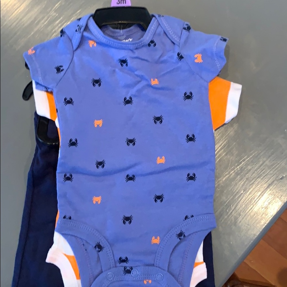 Crab onesie and pants